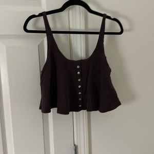 Zara flowy crop tank